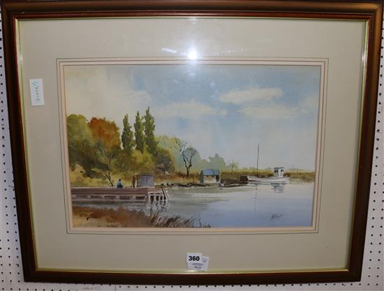 Norman Dinnage, watercolour, Chesapeake Bay